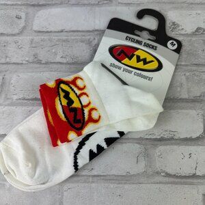 Northwave North Wave Cycling Socks Red Yellow Flames Size Medium New
